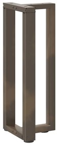 Pés de mesa de console em forma de T, 2 peças, preto, 38x25x(72-73) cm