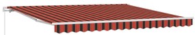 Toldo Retrátil Manual Laranja e Marron 400x300 cm