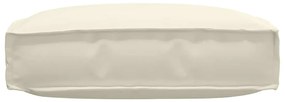 Almofada para Palete Creme para Assento 60 x 60 x 12 cm, Tecido Oxford