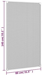 Tela anti-insetos magnética para janelas 80x140 cm antracite