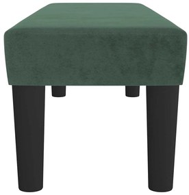 Banco 100x30x30 cm veludo verde-escuro