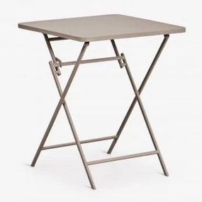 Mesa De Cozinha Quadrada 60x60 Cm Dobrável Em Aço Tamarit Moka Brown - Sklum