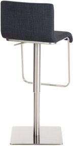 Banco de bar Limon em tecido 41 x 80-103 x 46 cm Cinzento escuro