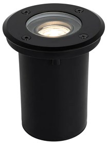 Foco de chão exterior moderno preto 35 mm ajustável IP65 - Delux Moderno