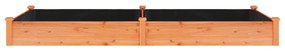 Canteiro elevado c/ forro 240x120x25 cm abeto maciço castanho