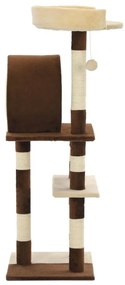 Árvore para gatos com arranhadores sisal 127 cm bege/castanho