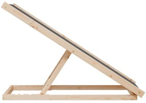 Rampa para cães 100x40 cm madeira de abeto maciça cinzento