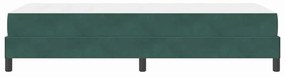 Cama box spring com colchão Verde Escuro 90 x 190 cm Veludo