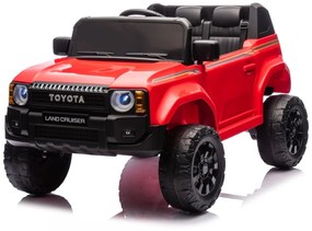 Carro elétrico para Crianças Toyota Land Cruiser PRADO 12V 4x4  Rodas Espuma EVA, Assento couro ecológico Vermelho
