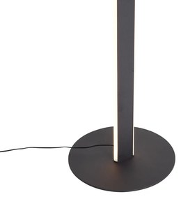 Candeeiro de pé de design preto com LED regulável em 3 níveis - Gate