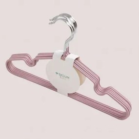 Conjunto De 6 Cabides Em Metal Anttal Kids Cor-de-rosa - Sklum