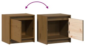 Mesas de cabeceira 2 pcs 40x30,5x40cm pinho maciço castanho mel