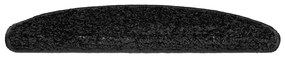Tapetes de escadas 30 pcs 65x21x4 cm preto