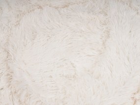 Cama para animal em pele sintética branca ⌀ 50 cm KULU Beliani
