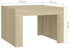 Mesa de centro 50x50x35 cm derivados de madeira carvalho sonoma