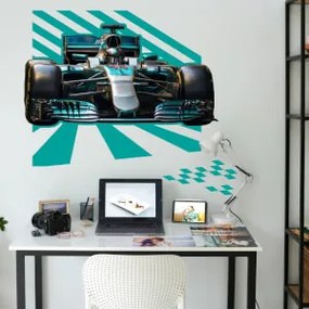Papel de parede original para um adolescente por cima da secretária - F1 design