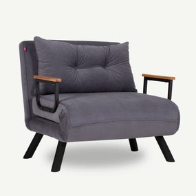 **** Sofá-Cama Sando de 1 Lugar – Cinzento – 50x67x41 cm

**