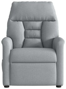 Poltrona de massagens reclinável elétrica tecido cinzento-claro