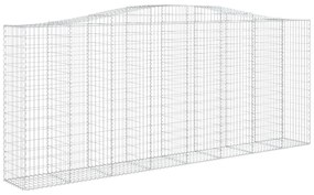 Cestos gabião arqueados 4pcs 400x50x160/180cm ferro galvanizado