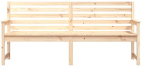 Banco de jardim 203,5x48x91,5 cm madeira de pinho maciça