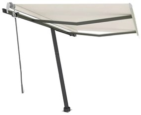 Toldo retrátil manual com LED 300x250 cm cor creme