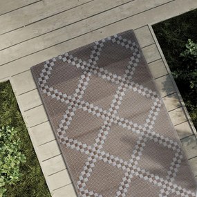 Tapete de exterior 80x250 cm ARAKIL PP Castanho