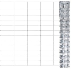 vidaXL Cerca de jardim 50x1,25 m aço galvanizado prateado