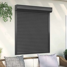 vidaXL Persiana de enrolar em alumínio 110x130 cm antracite