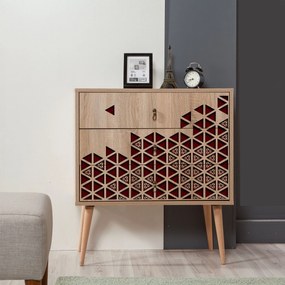 Cômoda Trio – Carvalho Sonoma – 80x90x40 cm