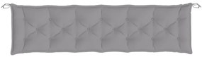 Almofadões banco jardim 2 pcs 200x50x7cm tecido oxford cinzento