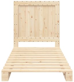 Estrutura de cama com cabeceira 90x200 cm pinho maciço