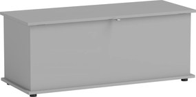 HOMCOM Baú de Arrumação Banco de Arrumação com Tampa Articulada e Dobradiças de Segurança 100x40x40 cm Cinza | Aosom Portugal