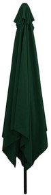Parasol de Jardim Quadrado vidaXL 295x245 cm Verde