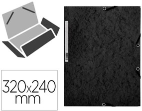 Pasta de Elásticos Q-Connect Din A4 com Abas Preto