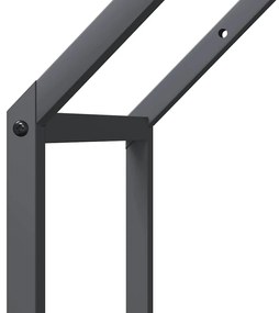 Suporte para lenha 40x25x60 cm aço laminado a frio antracite
