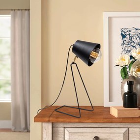 Candeeiro de Mesa Sıvani – Preto – 15 x 25 cm