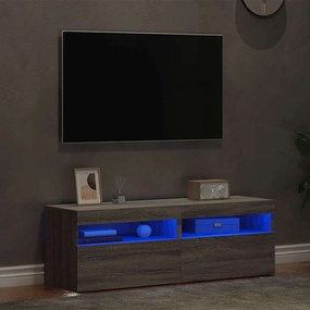 Móveis de TV com luzes LED 2 pcs 60x35x40 cm sonoma cinza