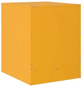 Mesas de cabeceira 2 pcs 34,5x39x44 cm aço amarelo