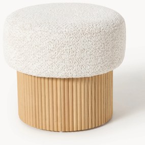 Pufe em teddy-bouclé com arrumação Nala