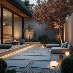 Candeeiro de mesa de exterior design preto - Jannie