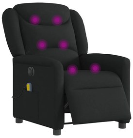 Poltrona reclinável de massagens elétrica tecido preto