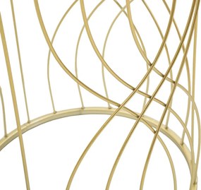 CONJUNTO DE 2 MESAS DE APOIO LIGNE Ø 38X55-33X50 CM DOURADO