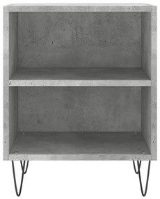 Mesa de cabeceira 40x30x50cm derivados madeira cinzento cimento