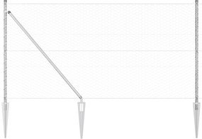 Cerca Hexagonal vidaXL 1.4x50 m Aço Galvanizado