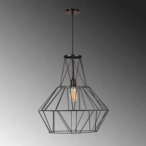 Candeeiro de Teto Fellini – Preto – Diâmetro 50 cm x Altura 148 cm