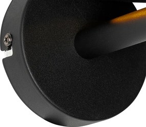 Candeeiro de parede moderno preto com dourado - VT 1