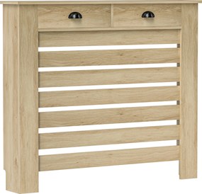 Cobertura para Radiador com Gavetas Cobertura para Radiador de MDF para Sala de Estar Dormitório Corredor 111x19x95,5 cm cor Carvalho