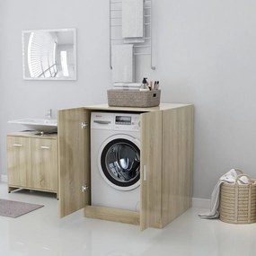 Armário para máquina de lavar roupa cor carvalho sonoma