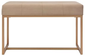 Banco 80 cm veludo bege