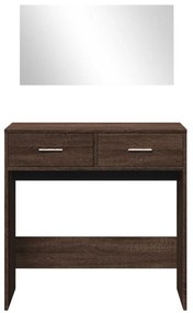 Toucador com espelho 80x39x80 cm cor carvalho castanho